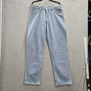 VINTAGE Levi's 550 Men Jeans 35X34 Light Blue Denim Relaxed Fit Button 32" Y2K